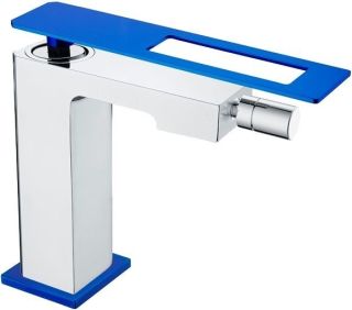 Смеситель для биде Boheme Q хром/синий 146-CRW